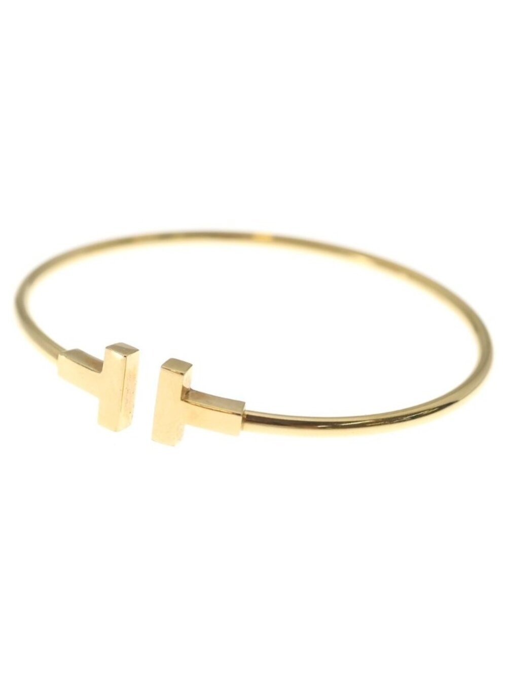 Tiffany & Co T Wire 18k Yellow Gold Bracelet Bangle